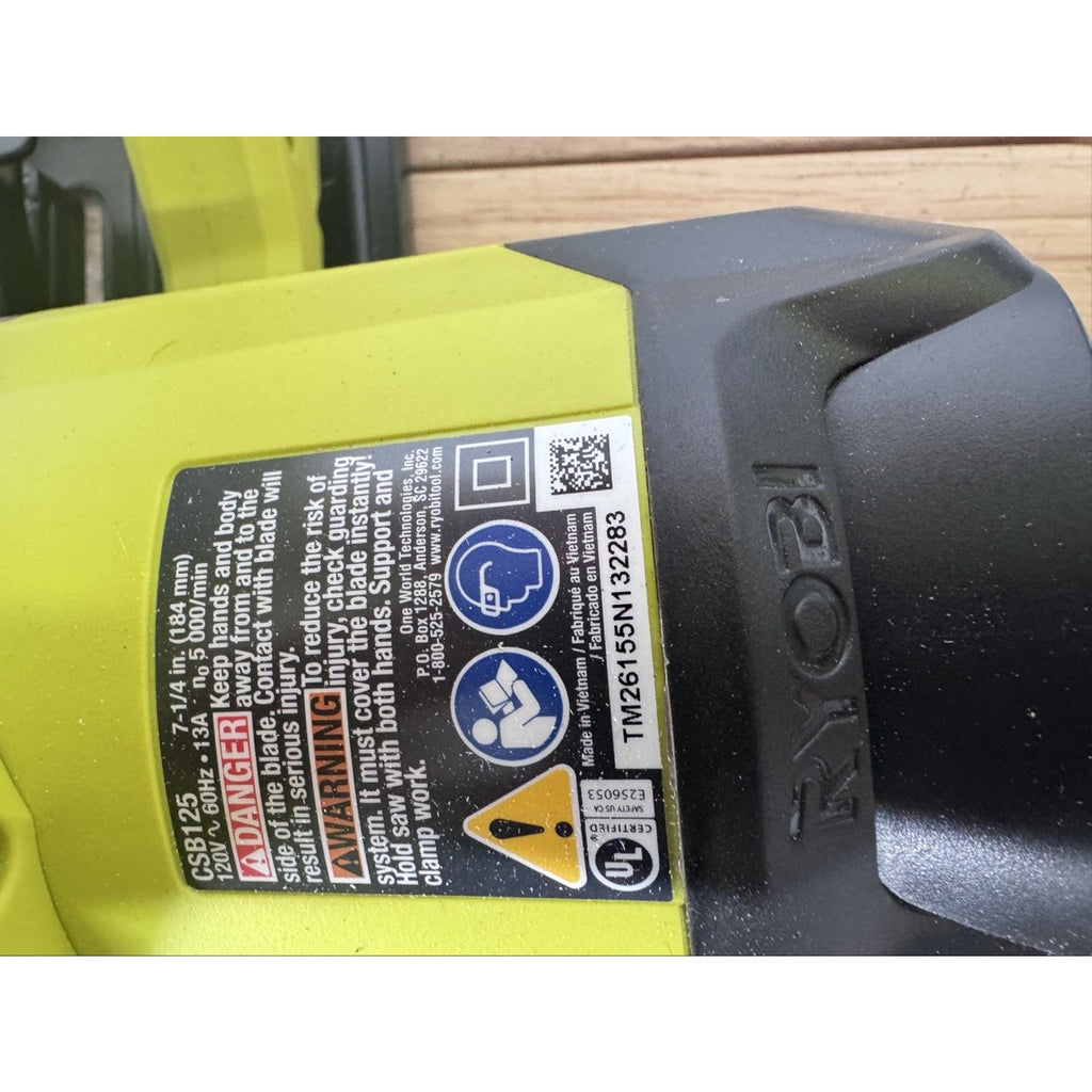 RYOBI 13 Amp 7-1/4" Circular Saw CSB125 Corded w/ 20T Blade - Used