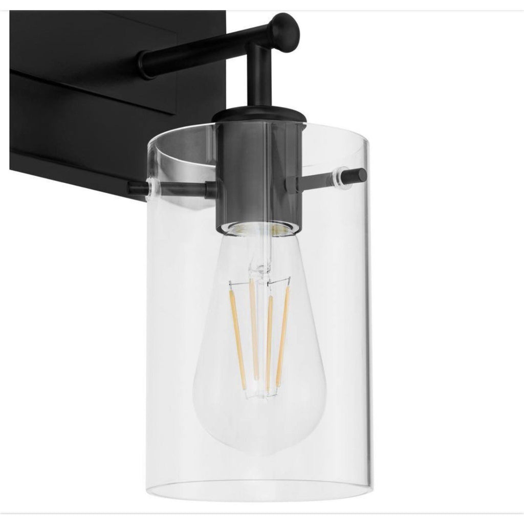 Hampton Bay DSHD19574V1 Regan 12.75 in 2-Light Matte Black Bathroom Vanity Light