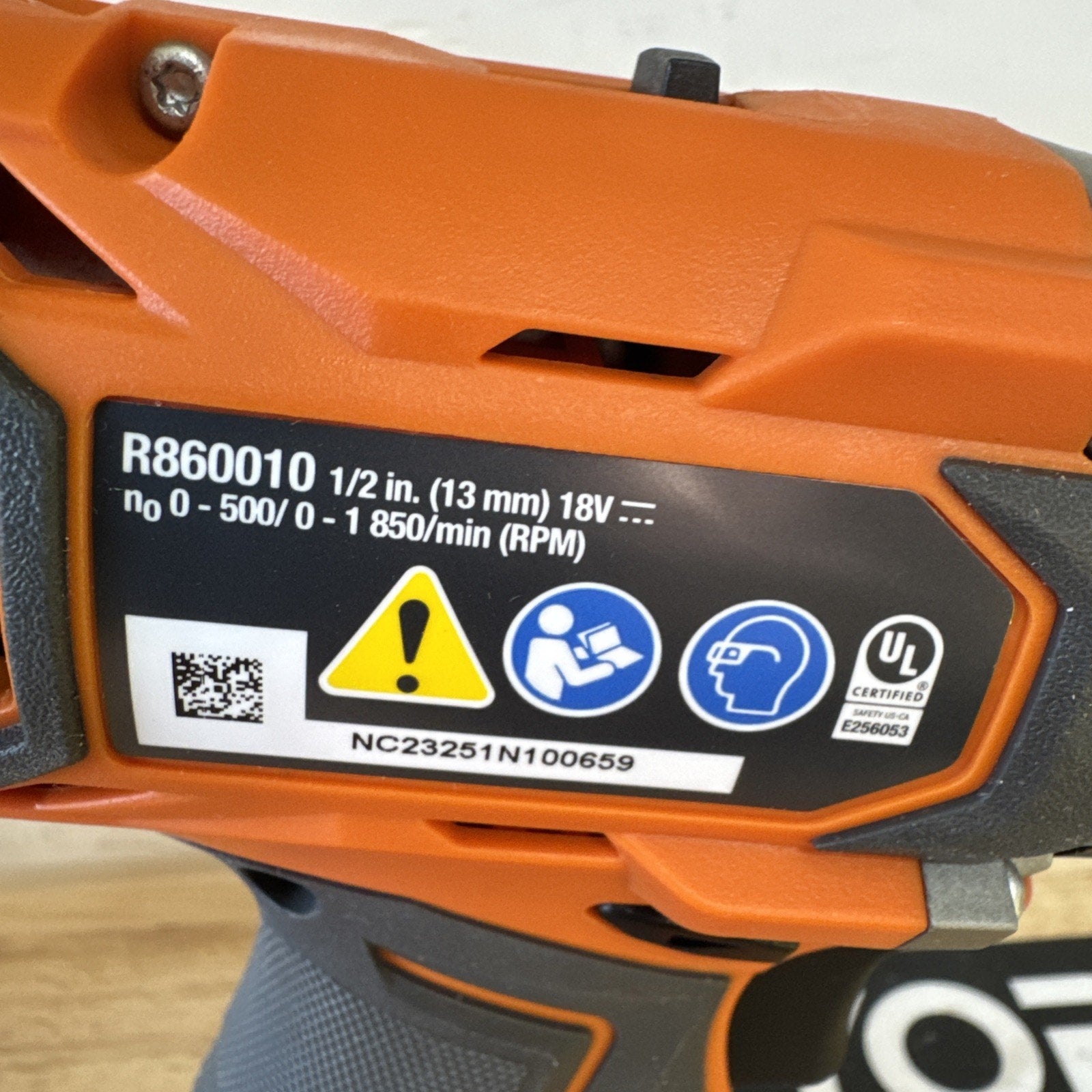 RIDGID R860010 18V Lithium-Ion Compact Drill/Driver - Orange (Tool Only)