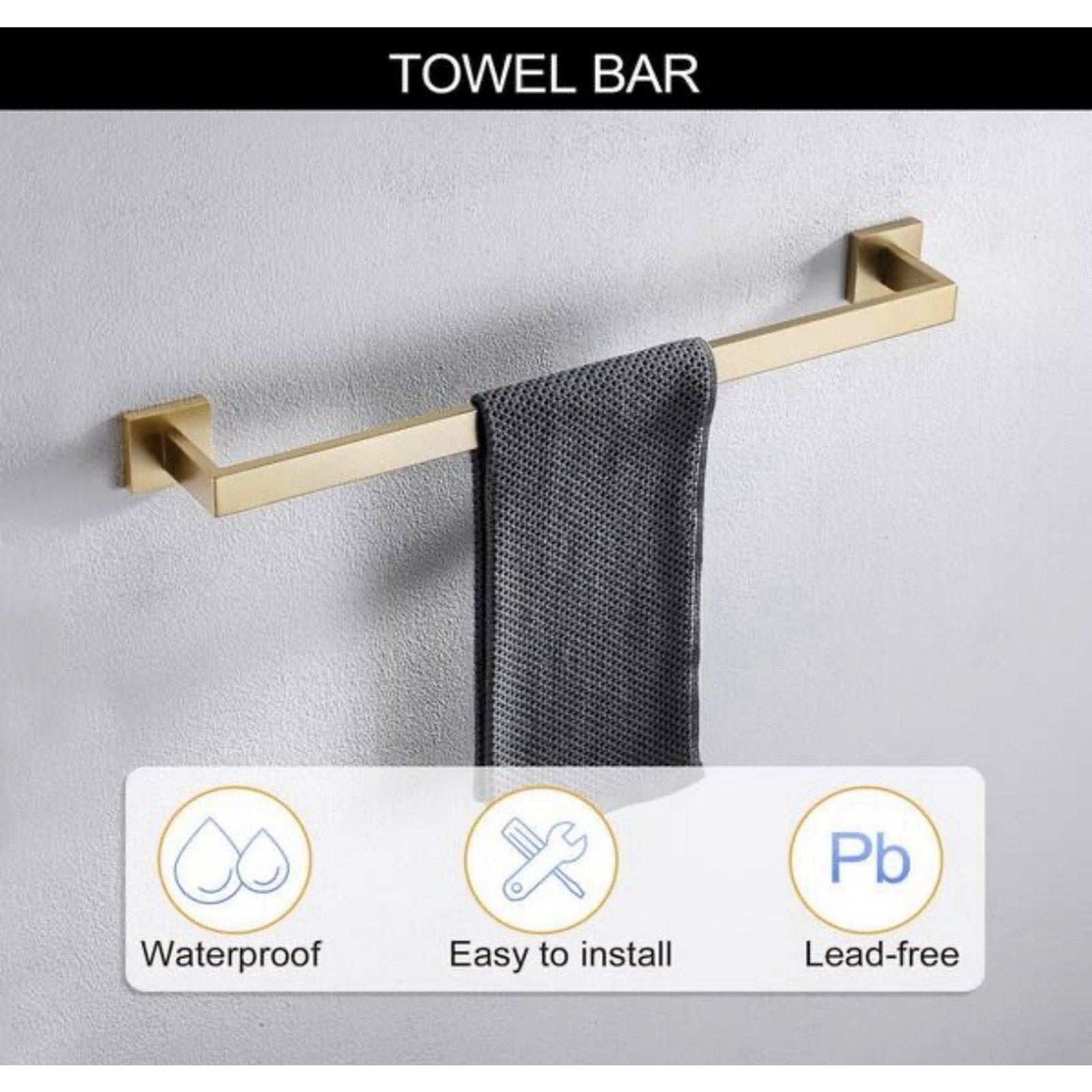 YSQCAR 10-Piece Bath Hardware Set with Towel Ring Toilet Paper Holder Towel Hook