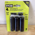 Ryobi 3/8 in. Drive SAE & mm Impact Socket Set (4-Piece) - NEW