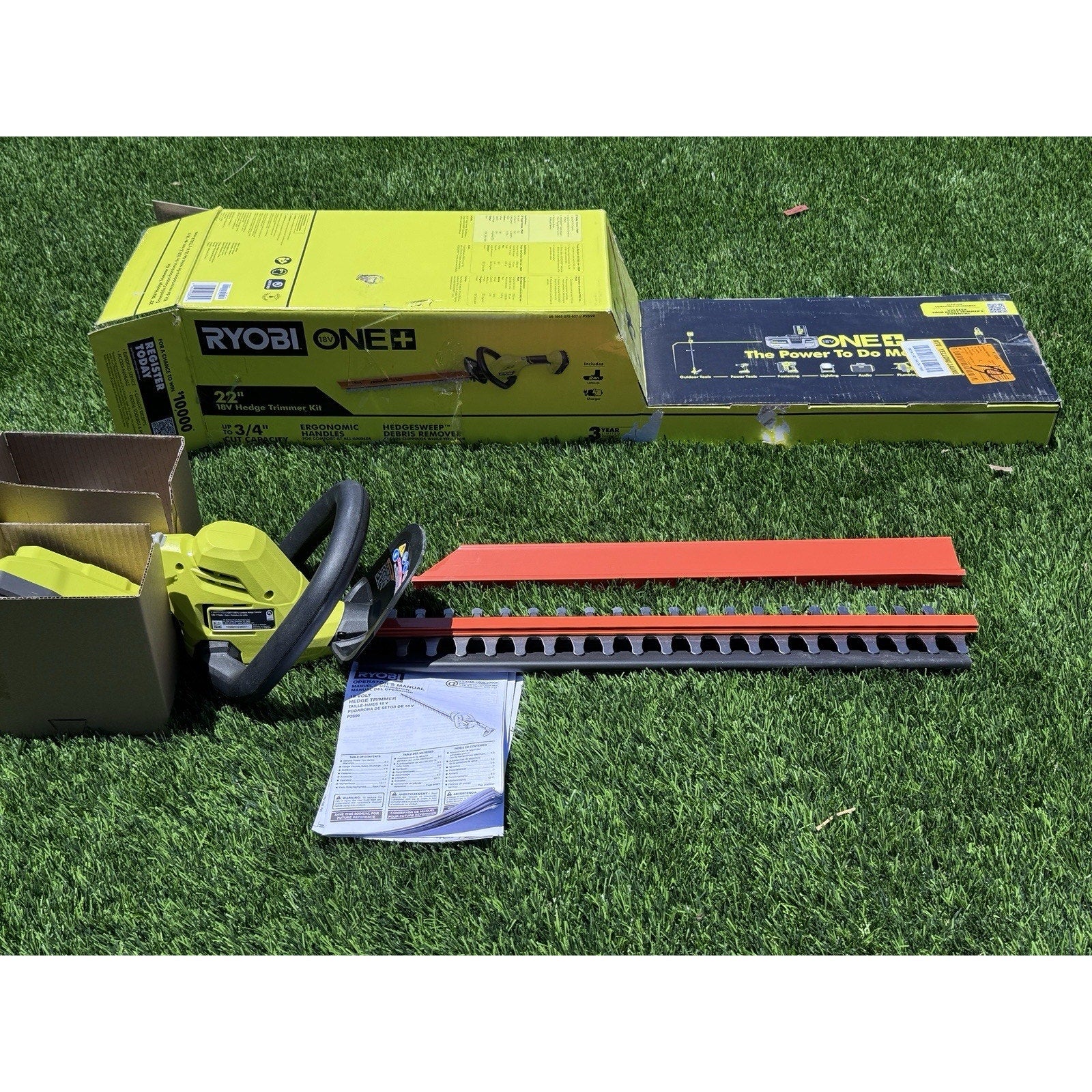 ONE+ 18V 22 in. Lithium-Ion Cordless Hedge Trimmer with 2.0 Ah Battery and Charg