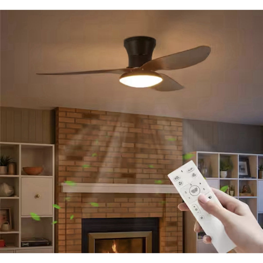 Tozing 40in. Smart Indoor Black Wood Fan