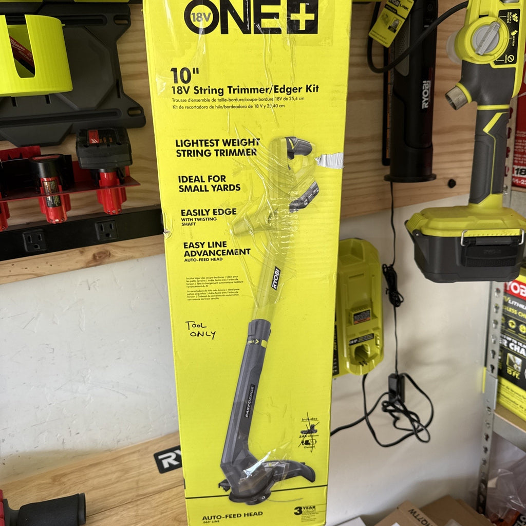 Ryobi ONE+ 18V 10 in. Cordless Battery String Trimmer/Edger (Tool Only)