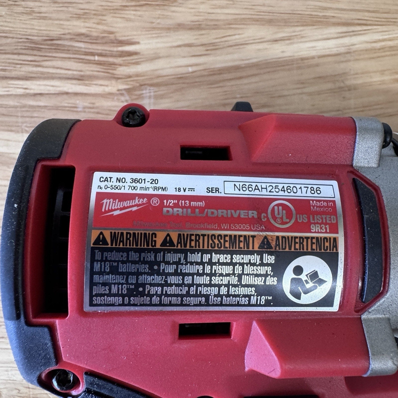 Milwaukee M18 3601-20 1/2 inch Compact Drill/Driver (Tool Only)