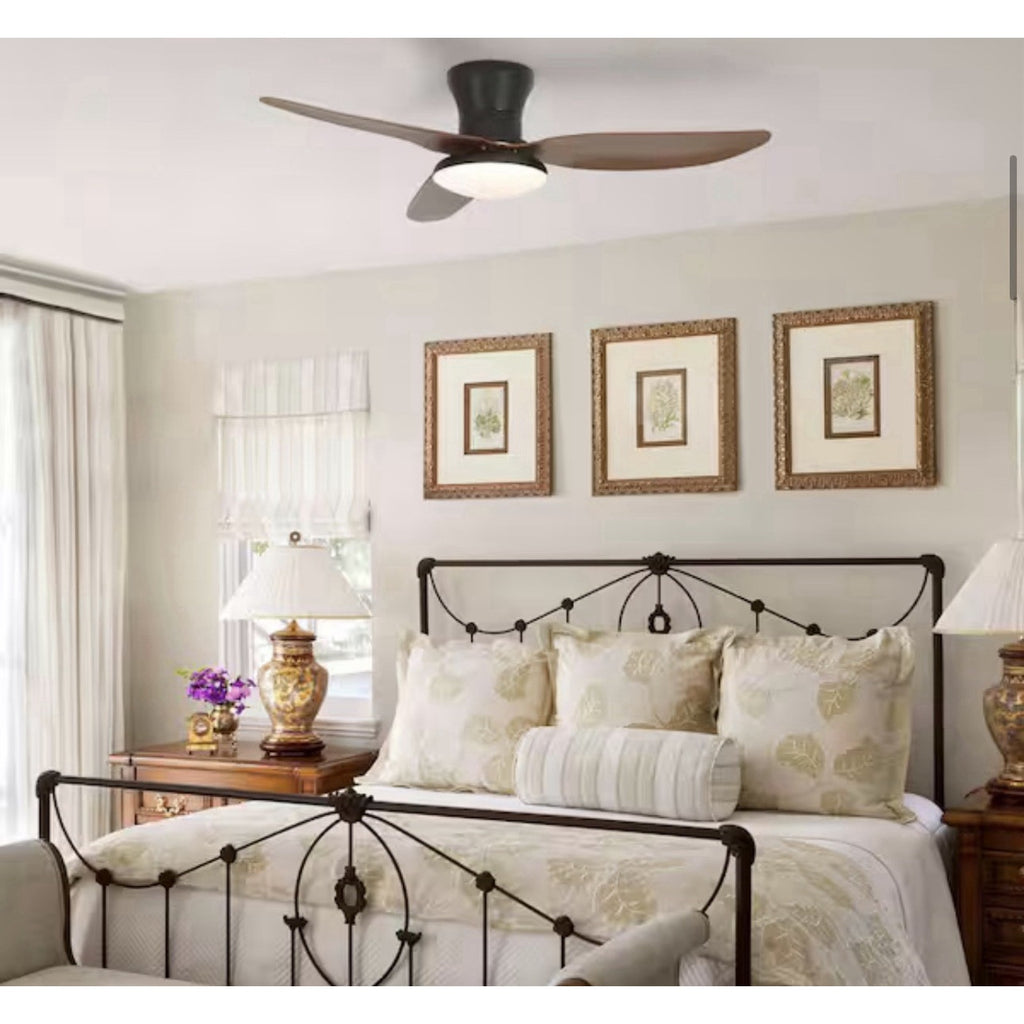 Tozing 40in. Smart Indoor Black Wood Fan