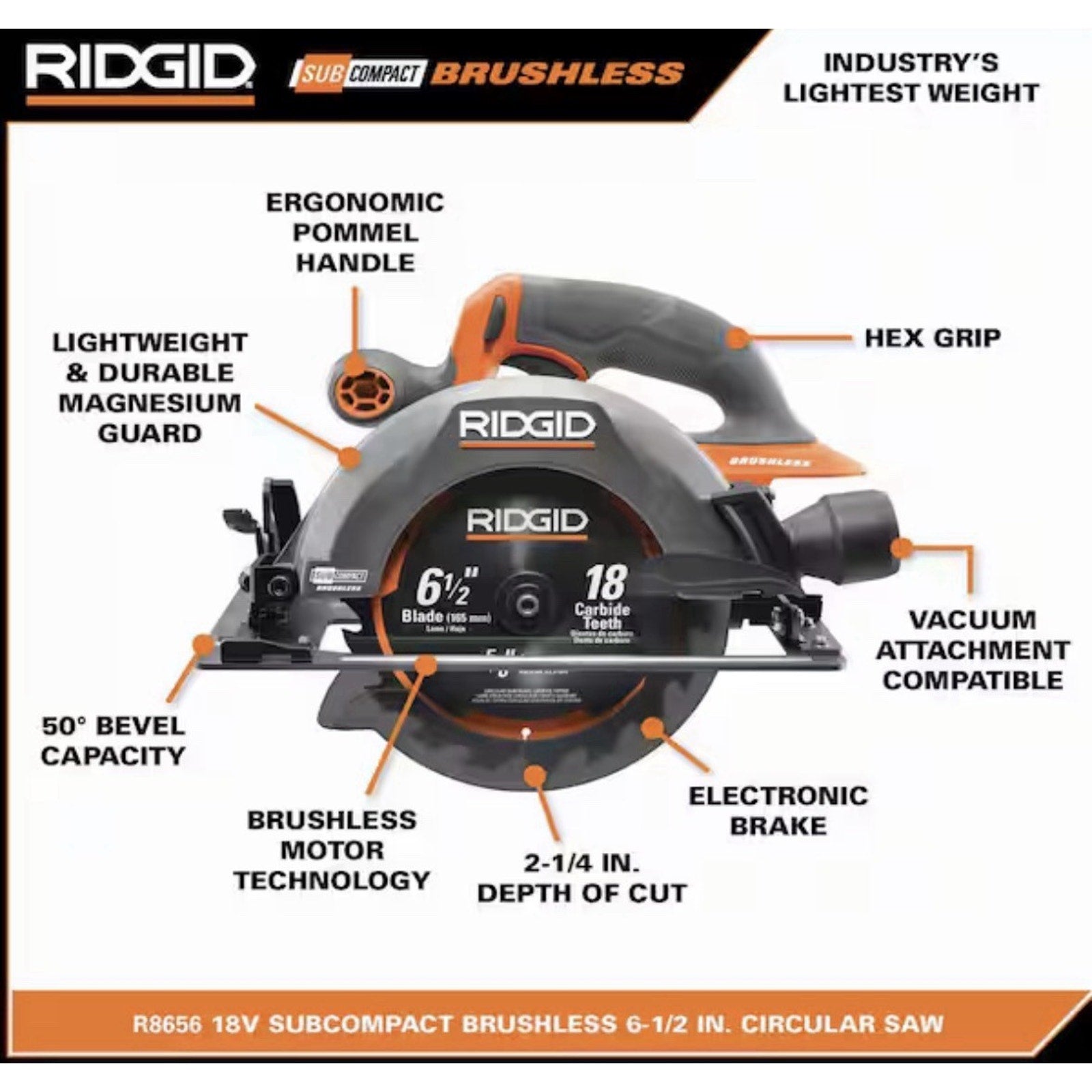 RIDGID R8656B 140mm Circular Saw Tool Only