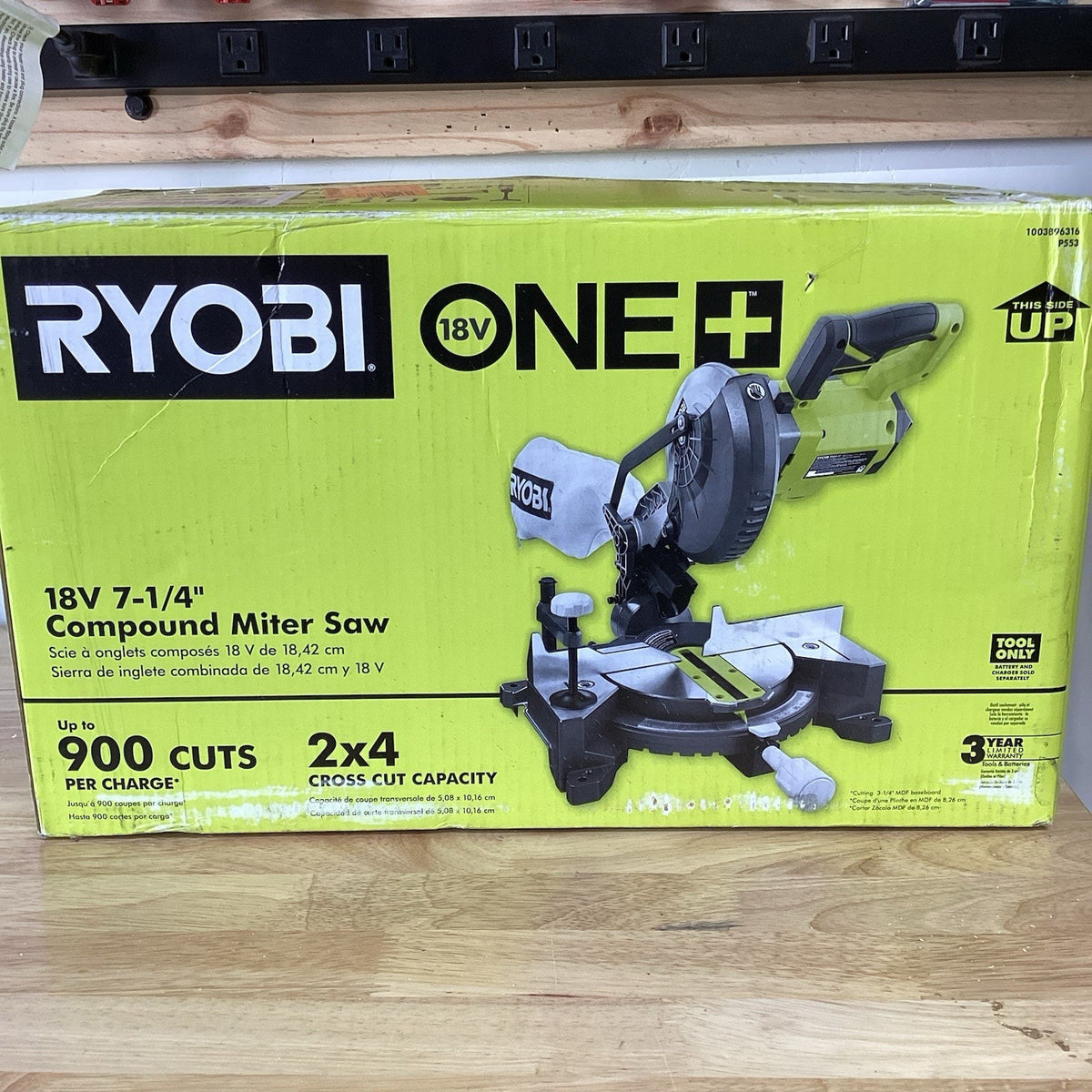 RYOBI ONE+ 18V Cordless 7-1/4 in. Compound Miter Saw 1003896316 P553 (Tool Only)