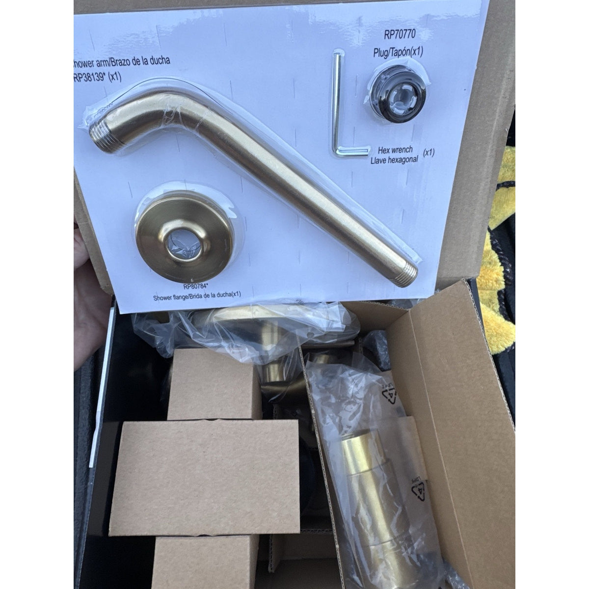 Glacier Bay Single Handle Tub Shower Set Brushed Gold - Open Box