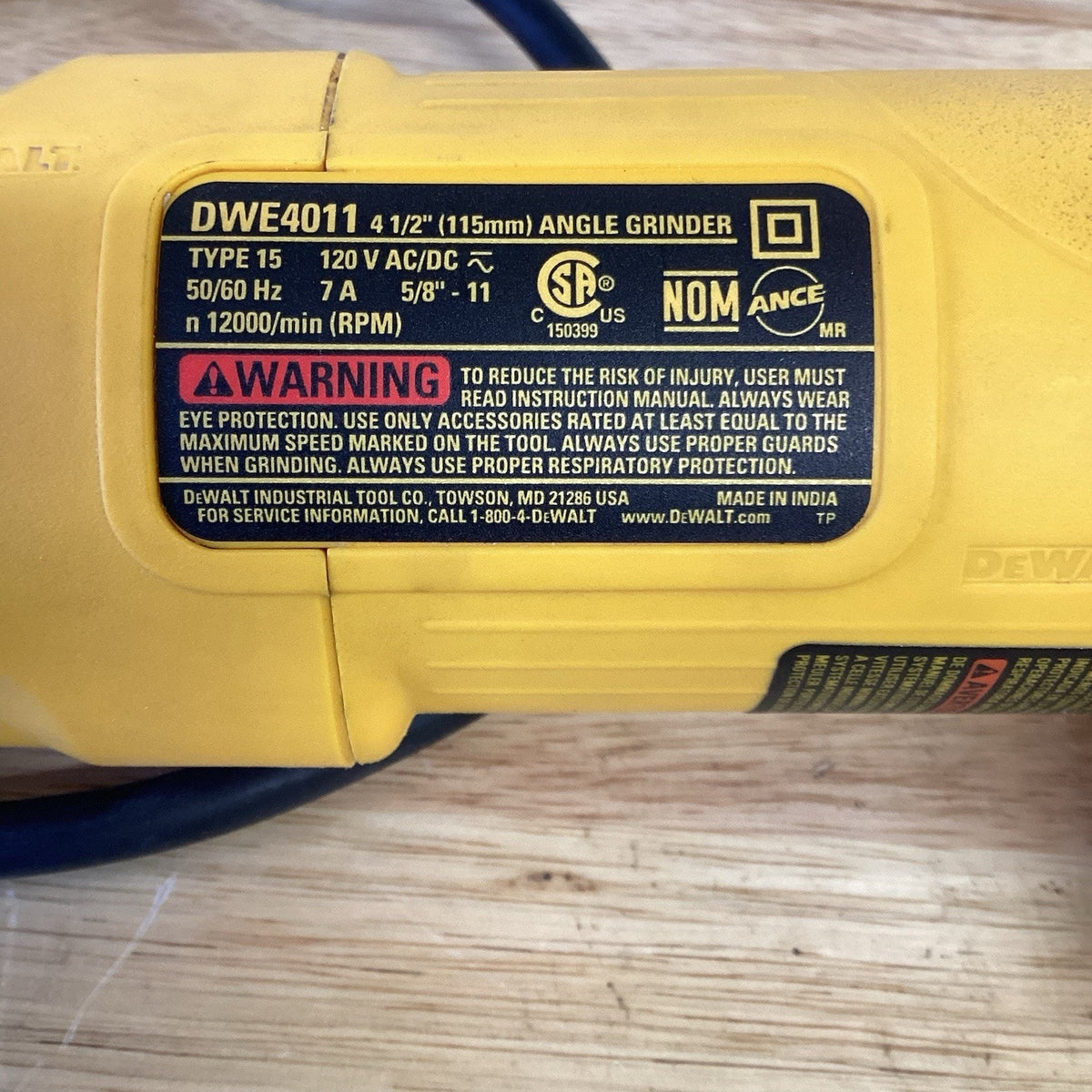 DEWALT DWE4011 18V Angle Grinder