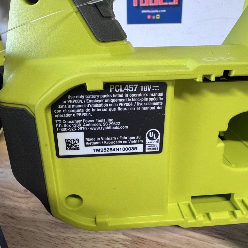 Ryobi PCL457B 18V ONE+ Drain Auger 35 ft Auto Feed Tool Only Open Box