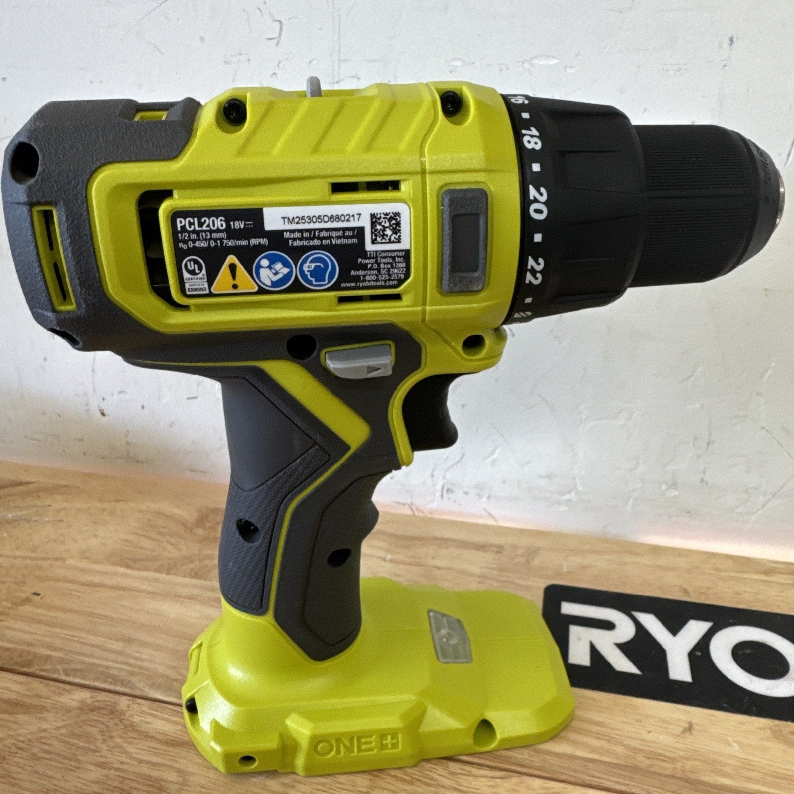 Ryobi PCL206 One 18v Cordless 1/2 In. Drill Driver TOOL ONLY