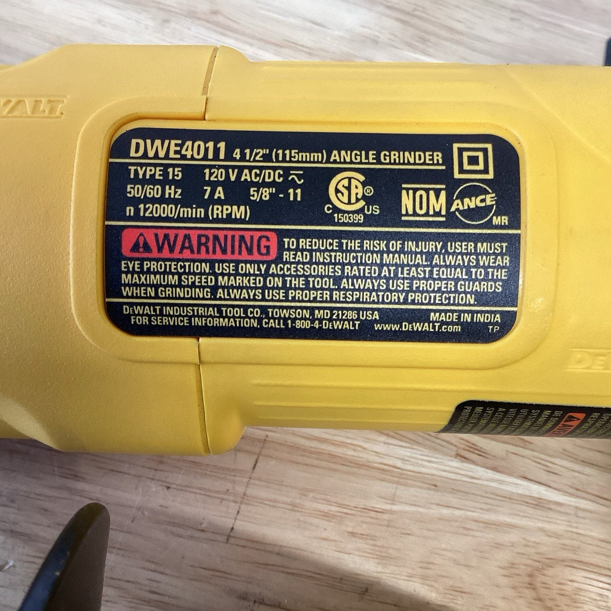 DEWALT DWE4011 18V Angle Grinder