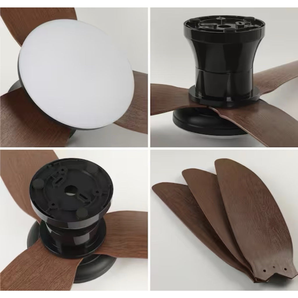 Tozing 40in. Smart Indoor Black Wood Fan