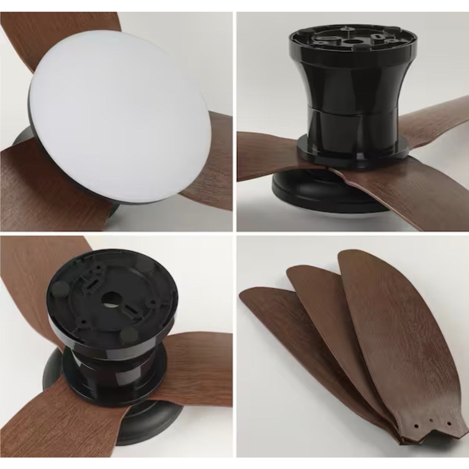 Tozing 40in. Smart Indoor Black Wood Fan