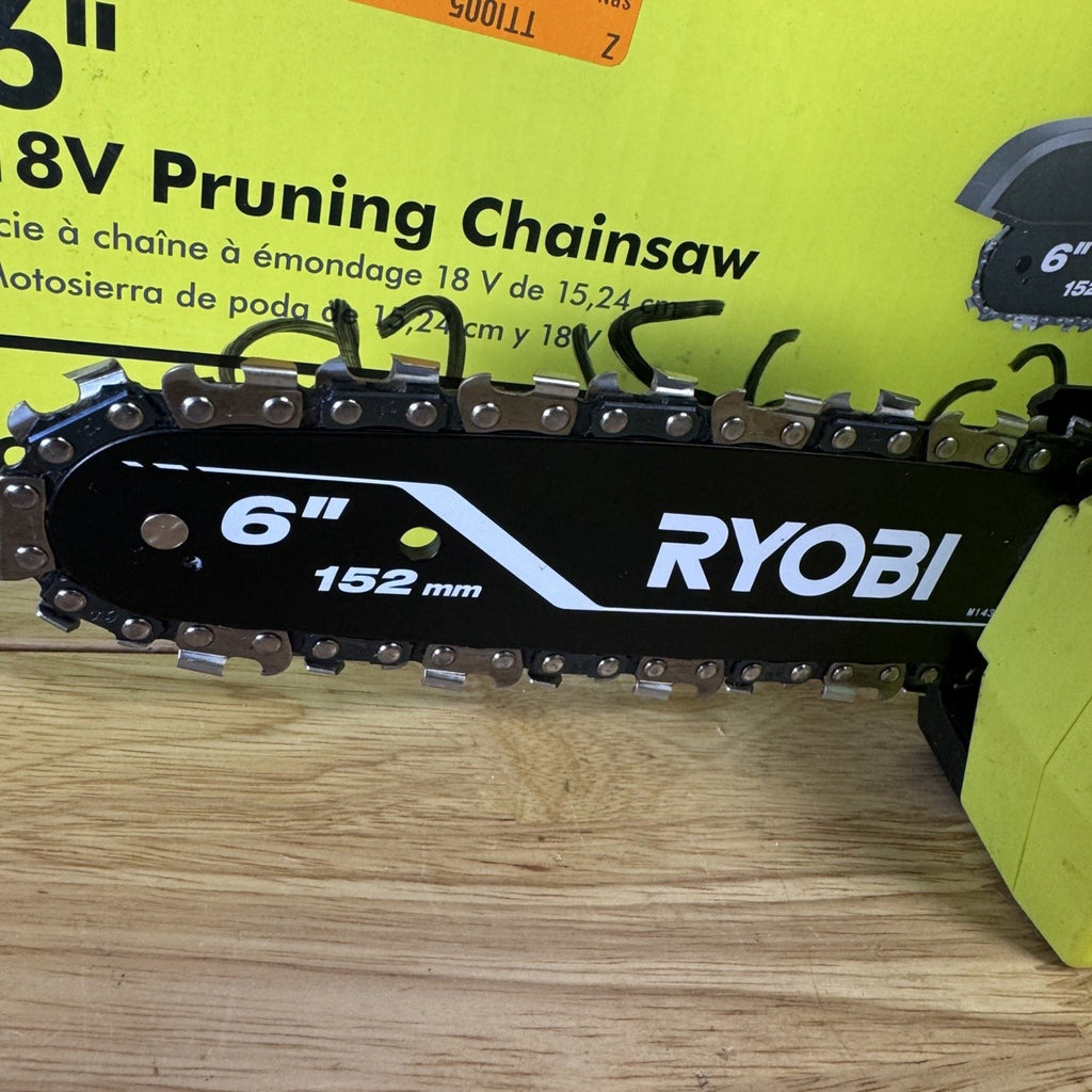 Ryobi PCLCW01B 18V ONE+ 6 in Pruning Chainsaw Tool Only Bar Cover Box