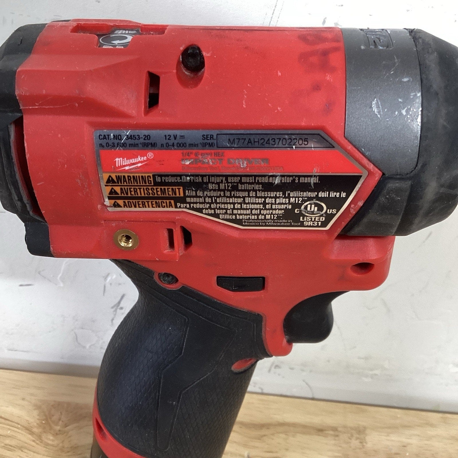 Milwaukee 3453-20 1/4" Hex Impact Driver With 2.0 Battery