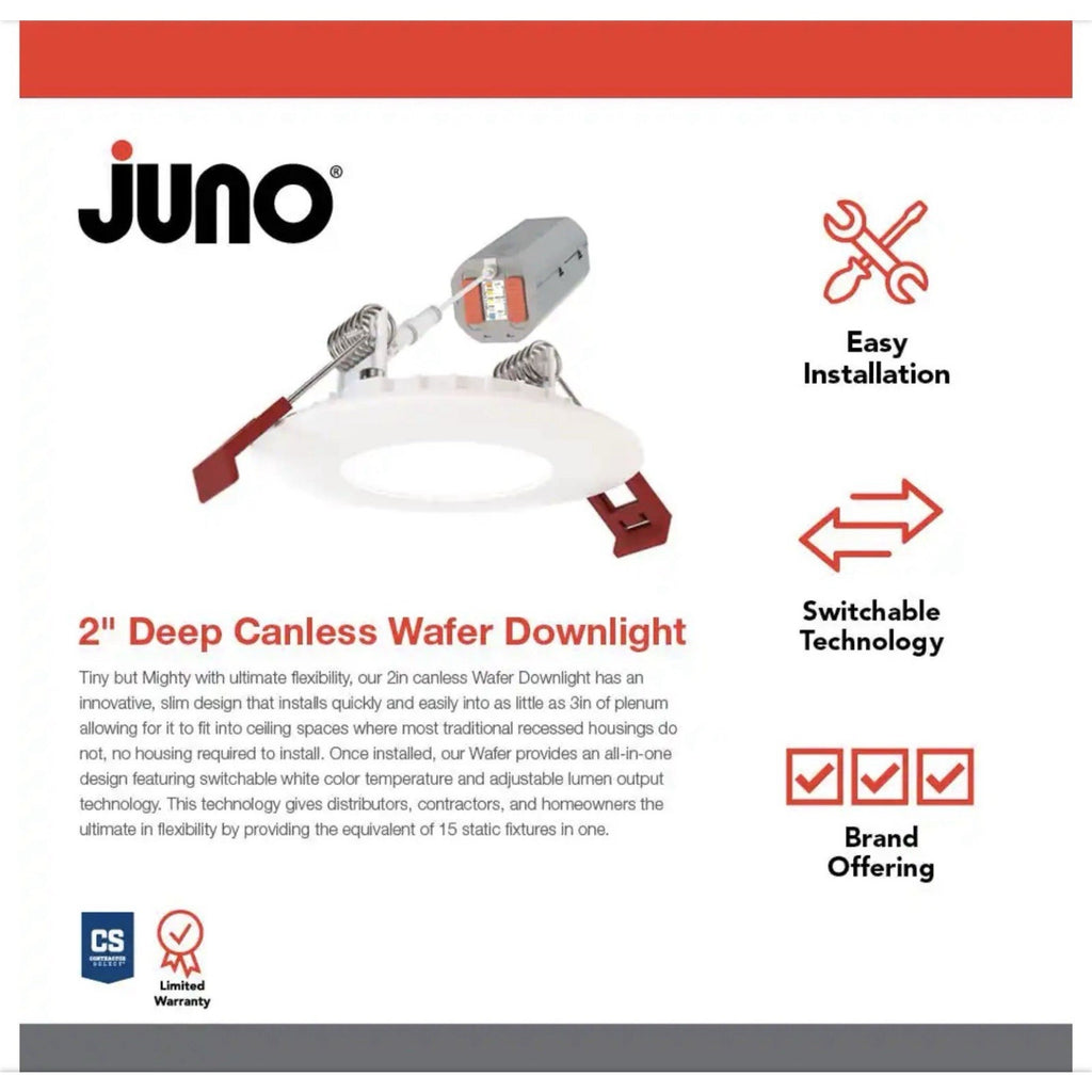Brand NEW Juno Lighting WF2 RD ALO25 SWW5 90CRI 120 M6 Wafer 2" Switchable White