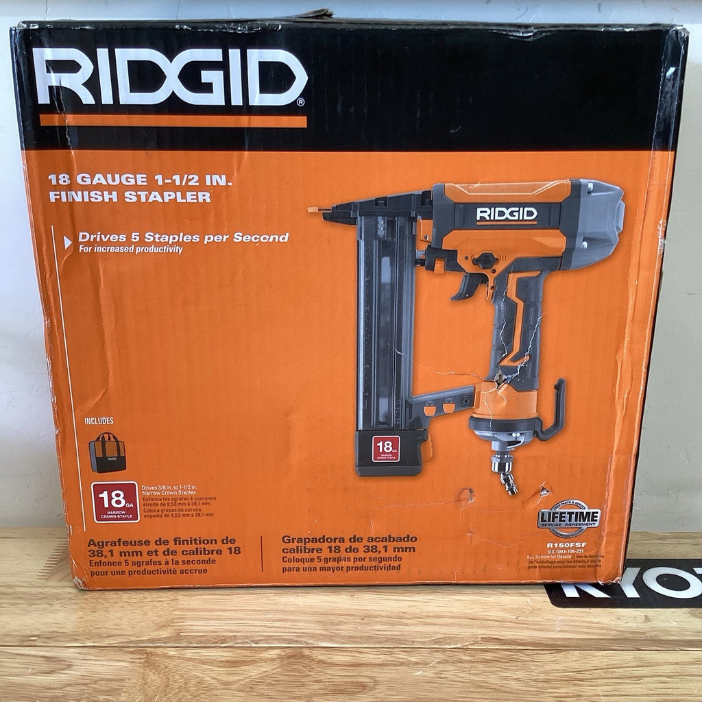 RIDGID R150FSF 18-Gauge Finish Stapler 70 psi