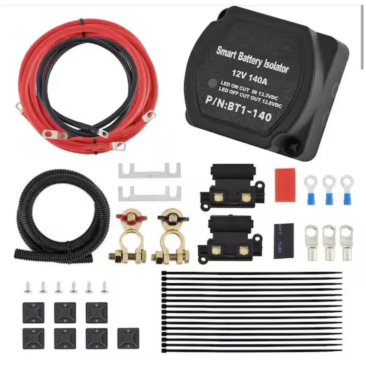 VEVOR 12V 140A Dual Battery Isolator Kit Voltage Sensitive Relay VSR001