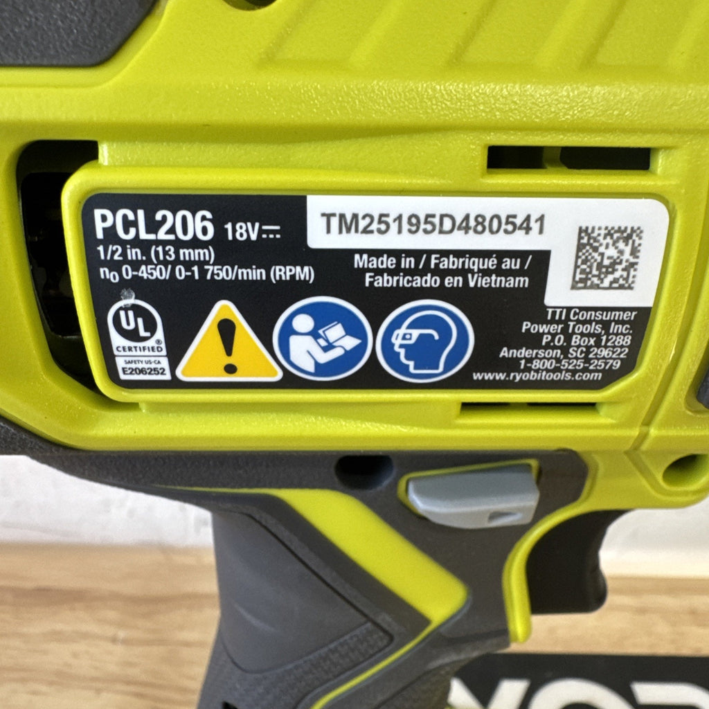 Ryobi PCL206 One 18v Cordless 1/2 In. Drill Driver TOOL ONLY