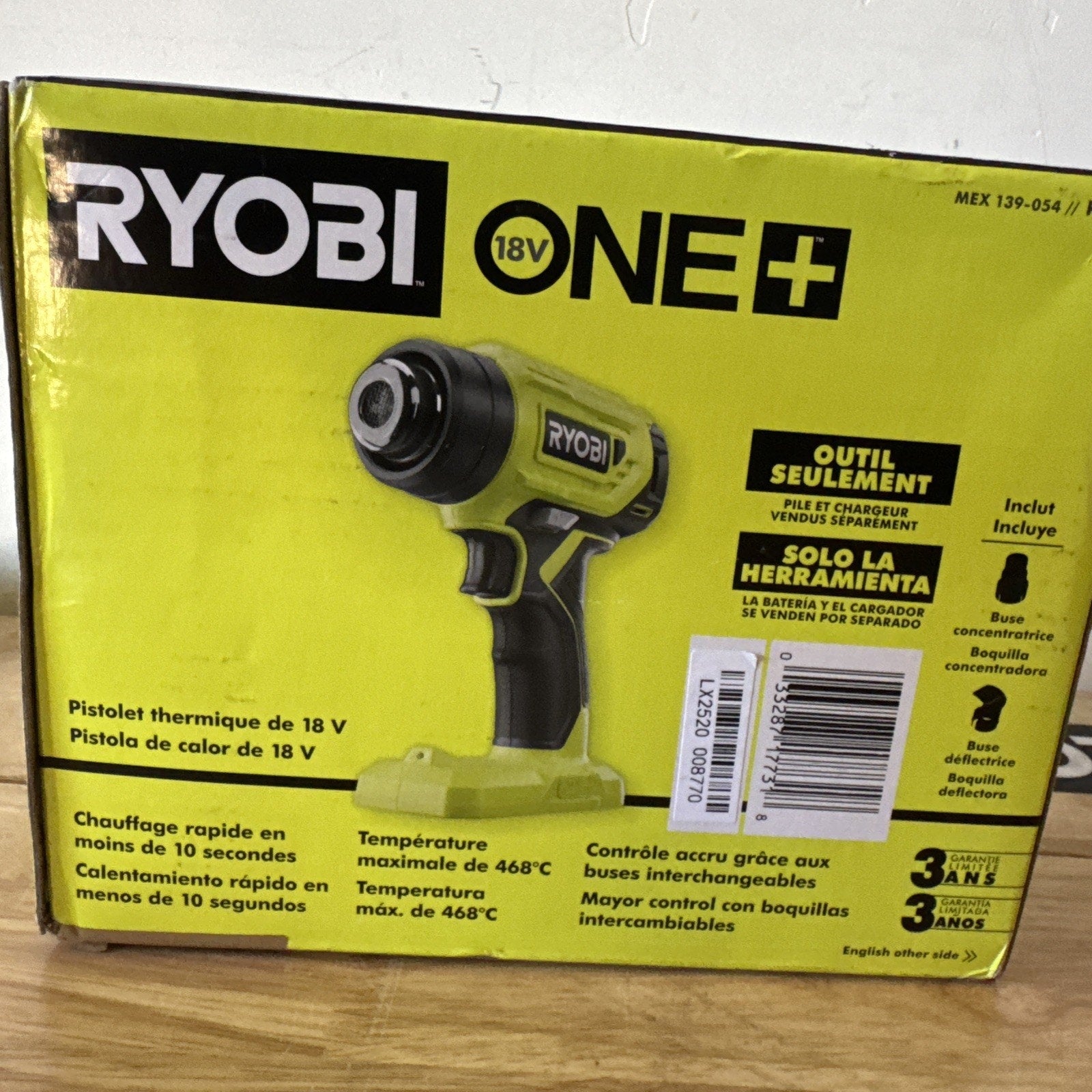 Ryobi P3150 18V ONE+ Lithium-Ion Cordless Heat Gun (Tool Only)