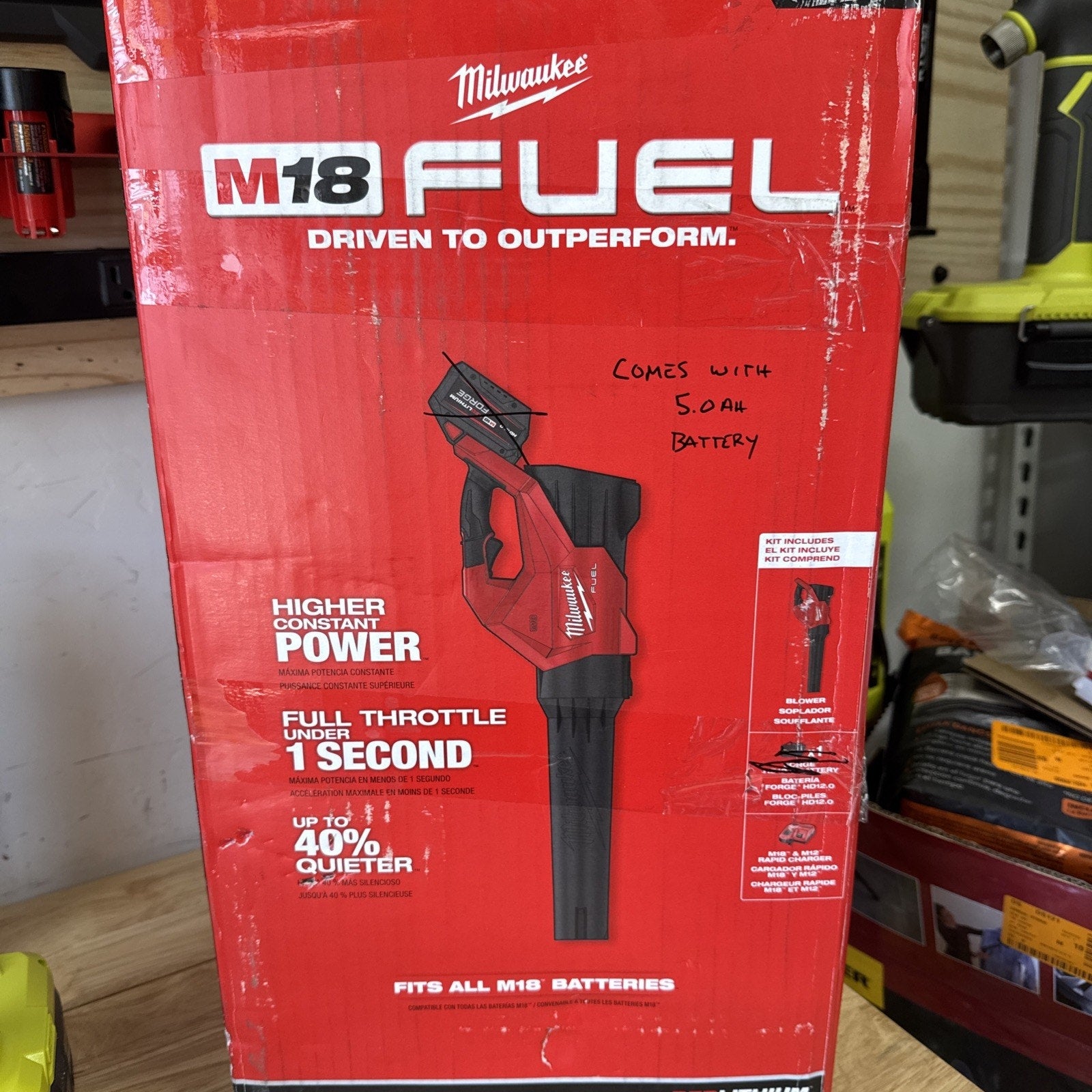 Milwaukee 3017-20 M18 FUEL Blower SEE DESCRIPTION. Comes w 5.0ah Batt And Charge