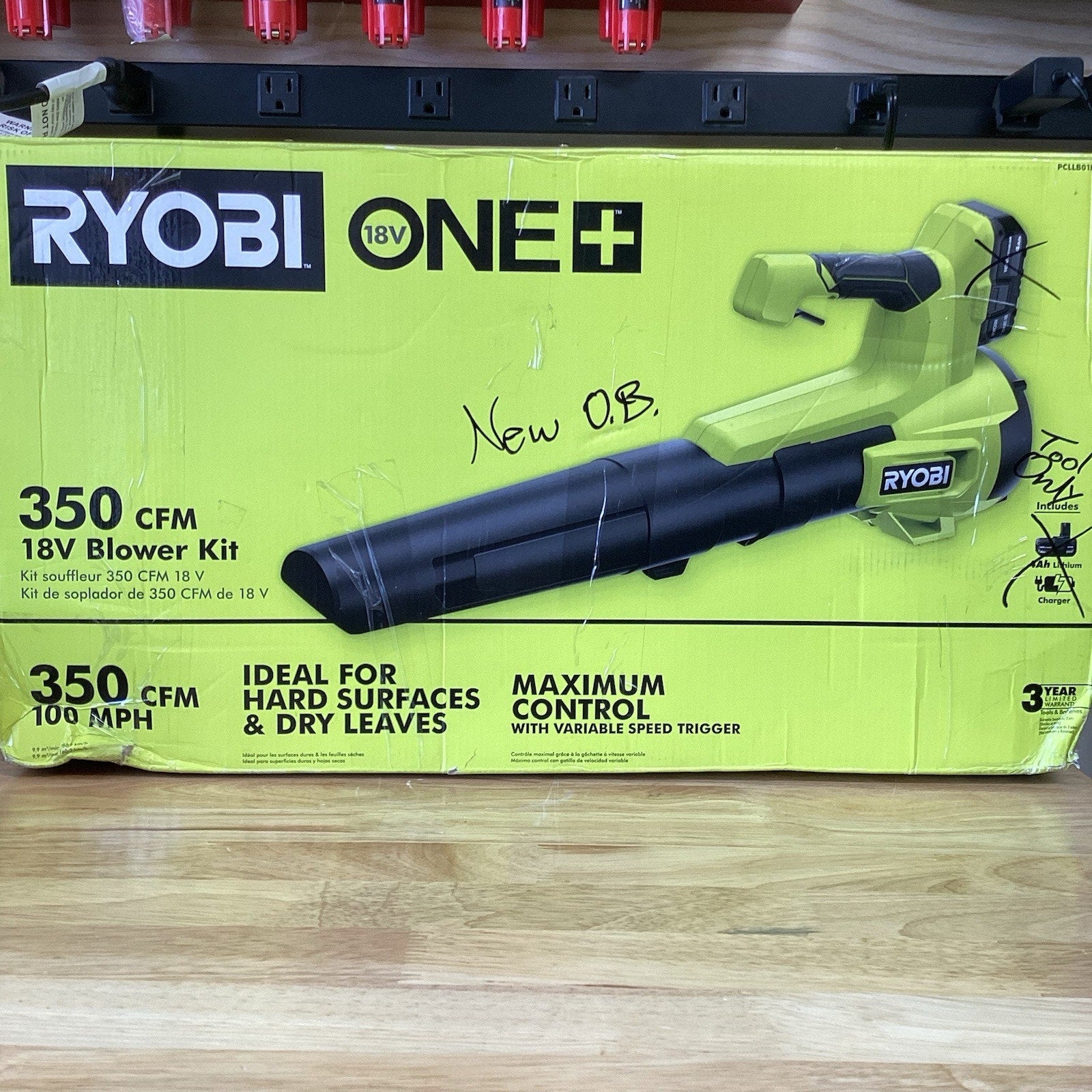 Ryobi PCLLB01 ONE+18V 100MPH 350CFM Jet Fan Blower - Tool Only