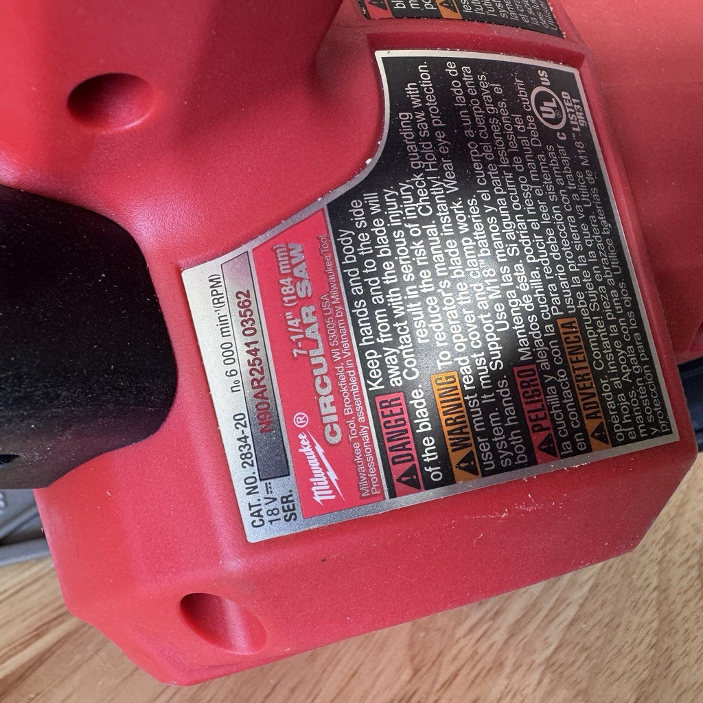 Milwaukee Fuel Brushless Circular Saw 7 1/4” (2834-20) Tool Only