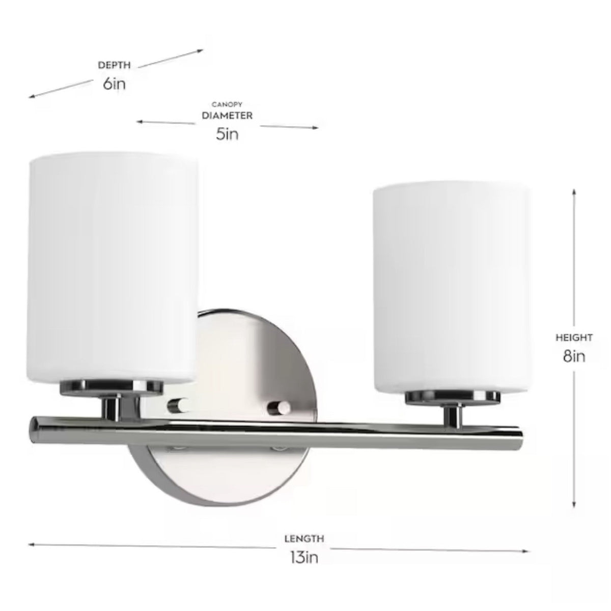 Progress Lighting Replay P2158-09 2-Light Brushed Nickel Vanity OB
