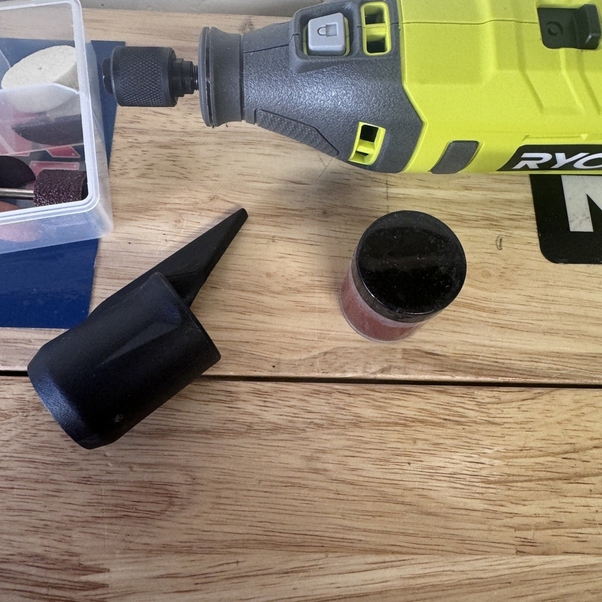 Ryobi RRT100 CORDED Rotary Tool Kit 1.2 Amp 15 Accessories Case Lightly Used