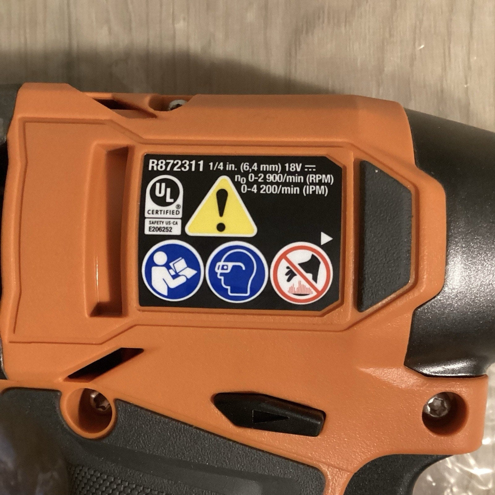 Rigid R872311 - 18V SubCompact Brushless Cordless Impact TOOL ONLY