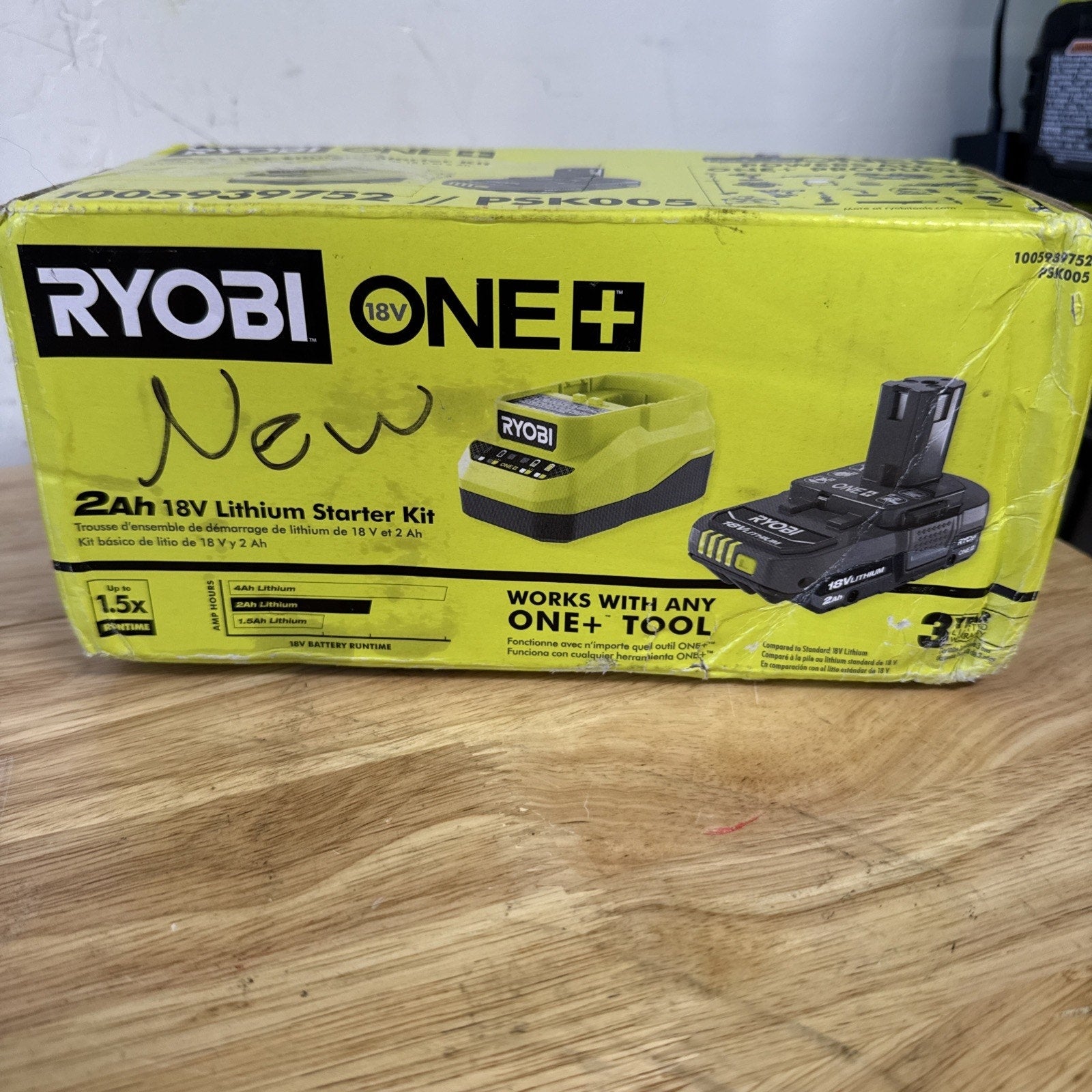 Ryobi PSK005 18V One+ 2.0Ah Battery & Charger Kit - Black/Green