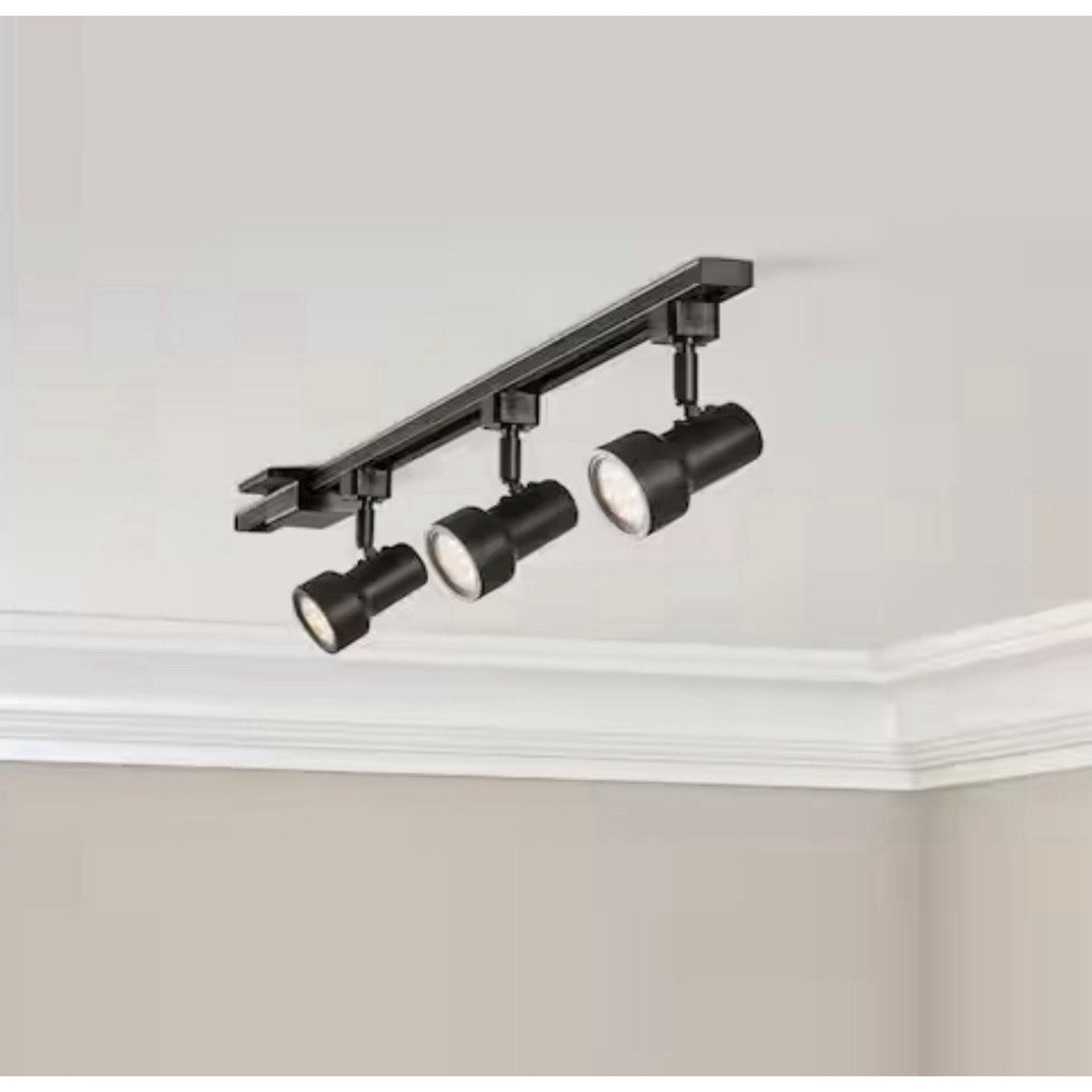 Hampton Bay 44" Black Integrated LED Linear Track Lighting Kit Mini Step 3-Light