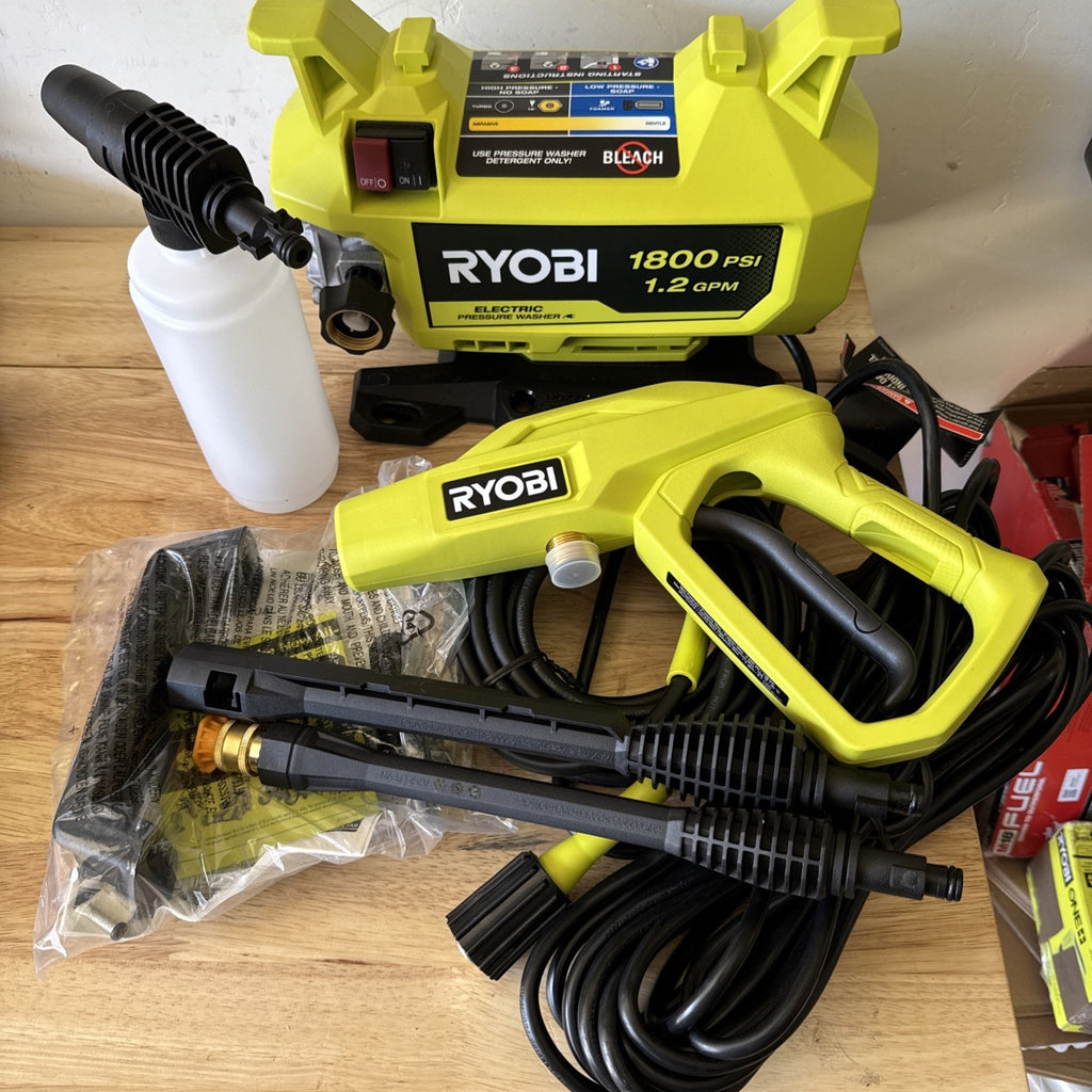 RYOBI 1800 PSI 1.2 GPM Electric Pressure Washer Portable Outdoor Cleaner