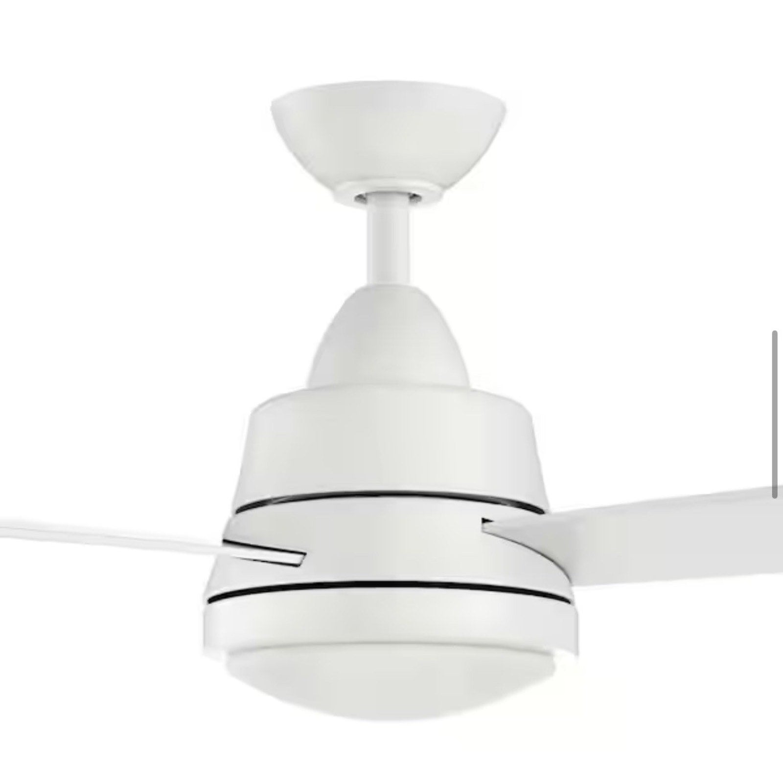 Hampton Bay Caprice 52 in Integrated LED Matte Ceiling Fan White with Remote