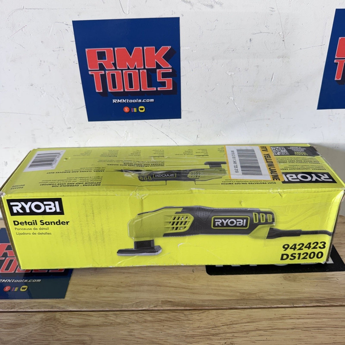 Ryobi DS1200 CORDED Detail Sander 0.4 Amp Lightly Used With Box Sandpaper