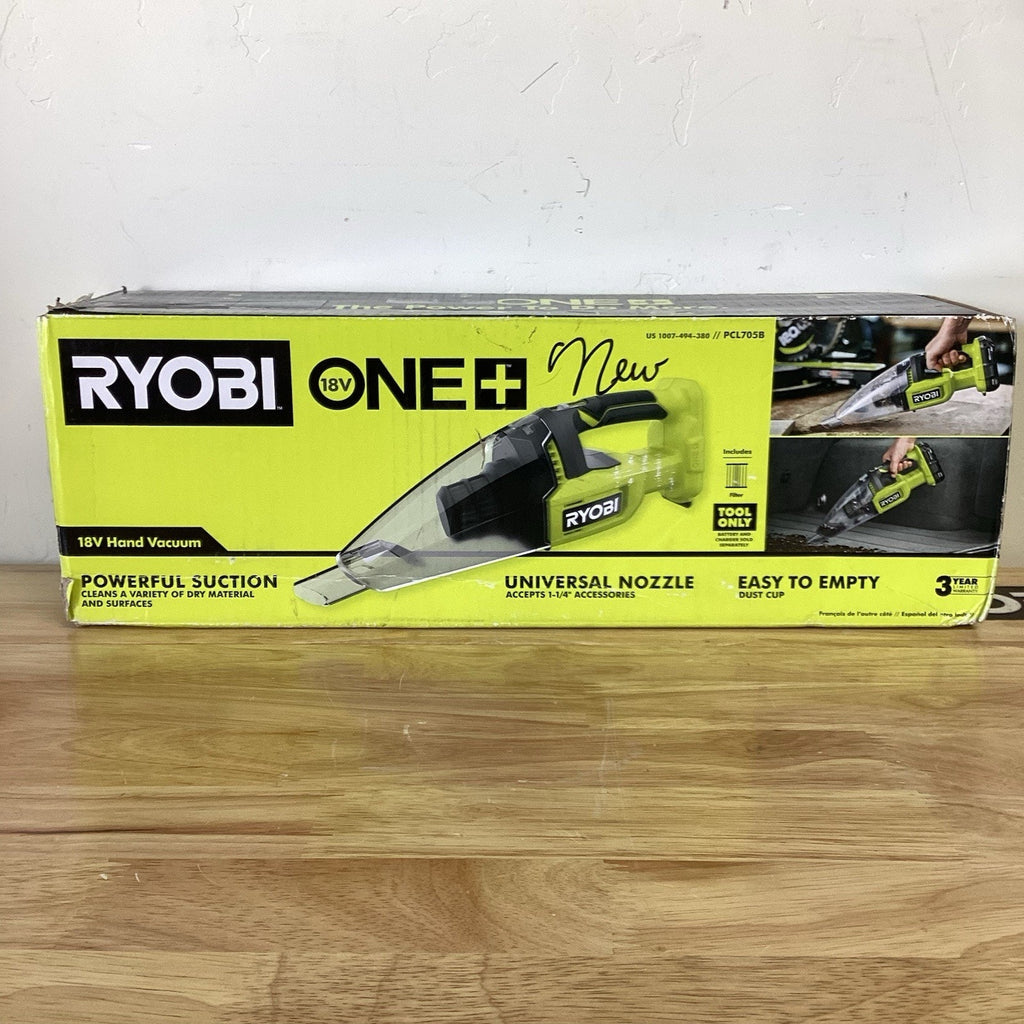 Ryobi ONE 18V Cordless Multi-Surface Handheld Vacuum Tool Only (PCL705B) NEW OB