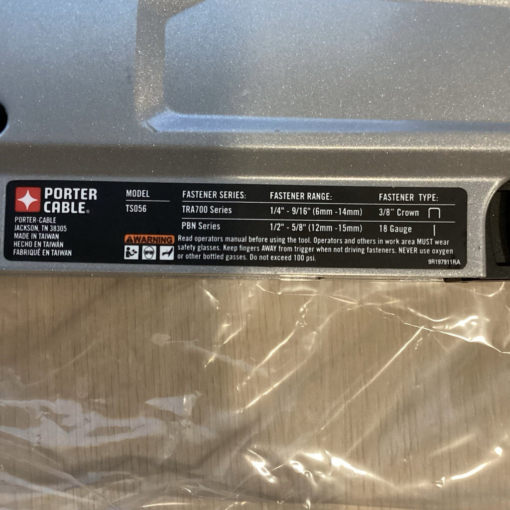 Porter Cable TS056 Crown Staple Gun Stapler Heavy Duty Pneumatic, 18 Gauge, 3/8"