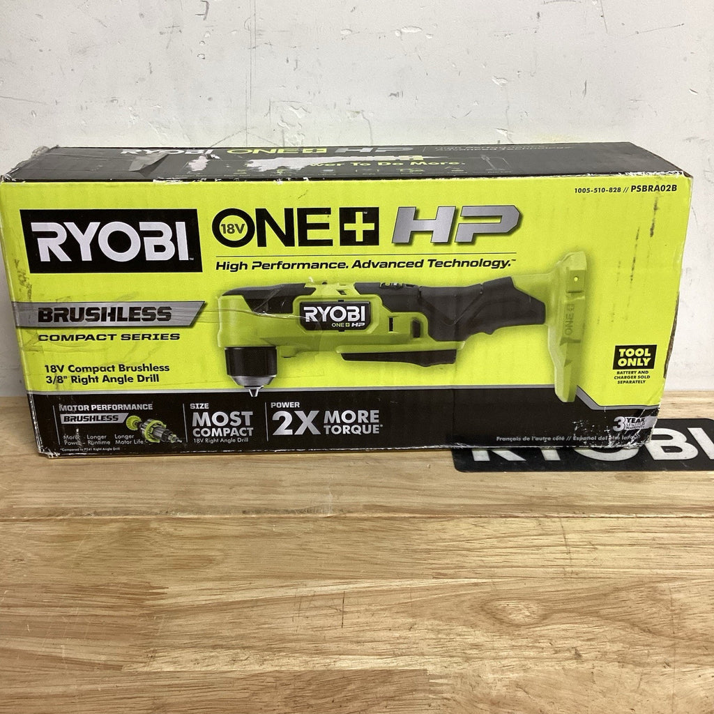 Ryobi 18V Cordless Right Angle Drill - PSBRA02B Tool Only