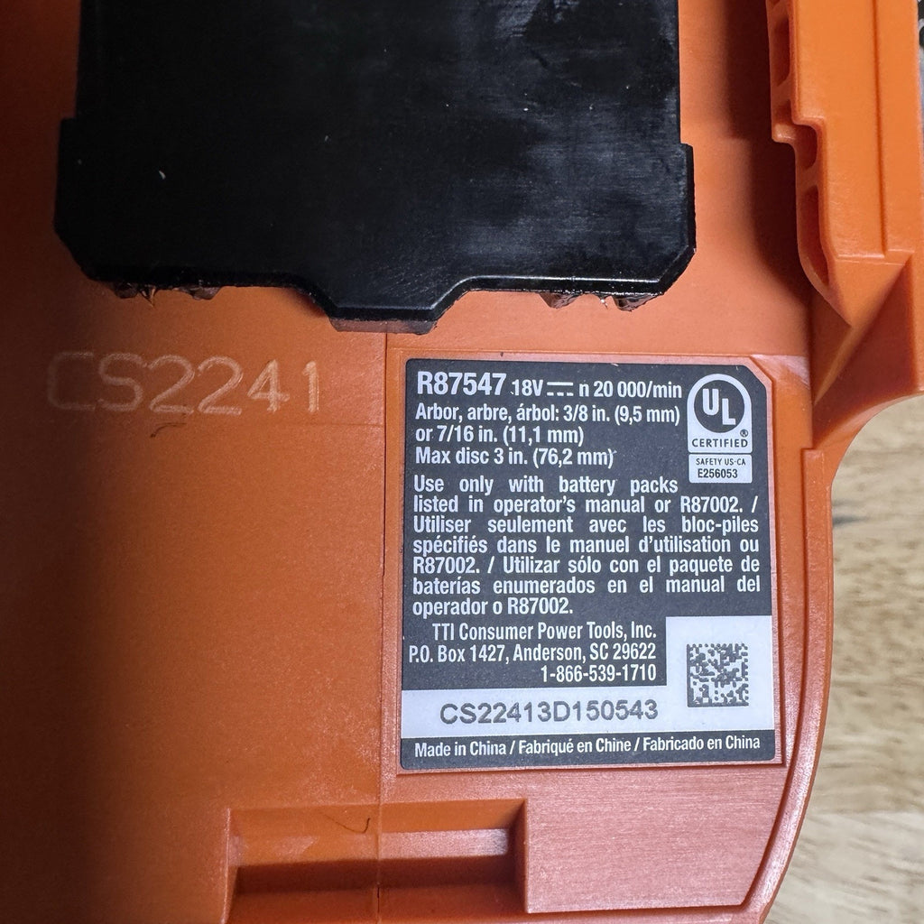 RIDGID 18V 3 in Multi Material Saw SubCompact Tool Only W/ Blades R87547B
