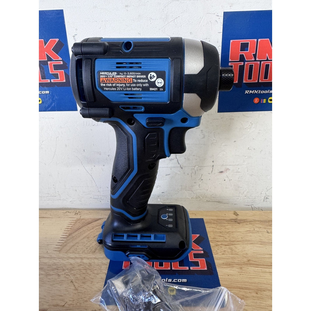 Hercules HCB81B 20V Brushless 1/4 in Compact Impact Driver Tool Only Tested