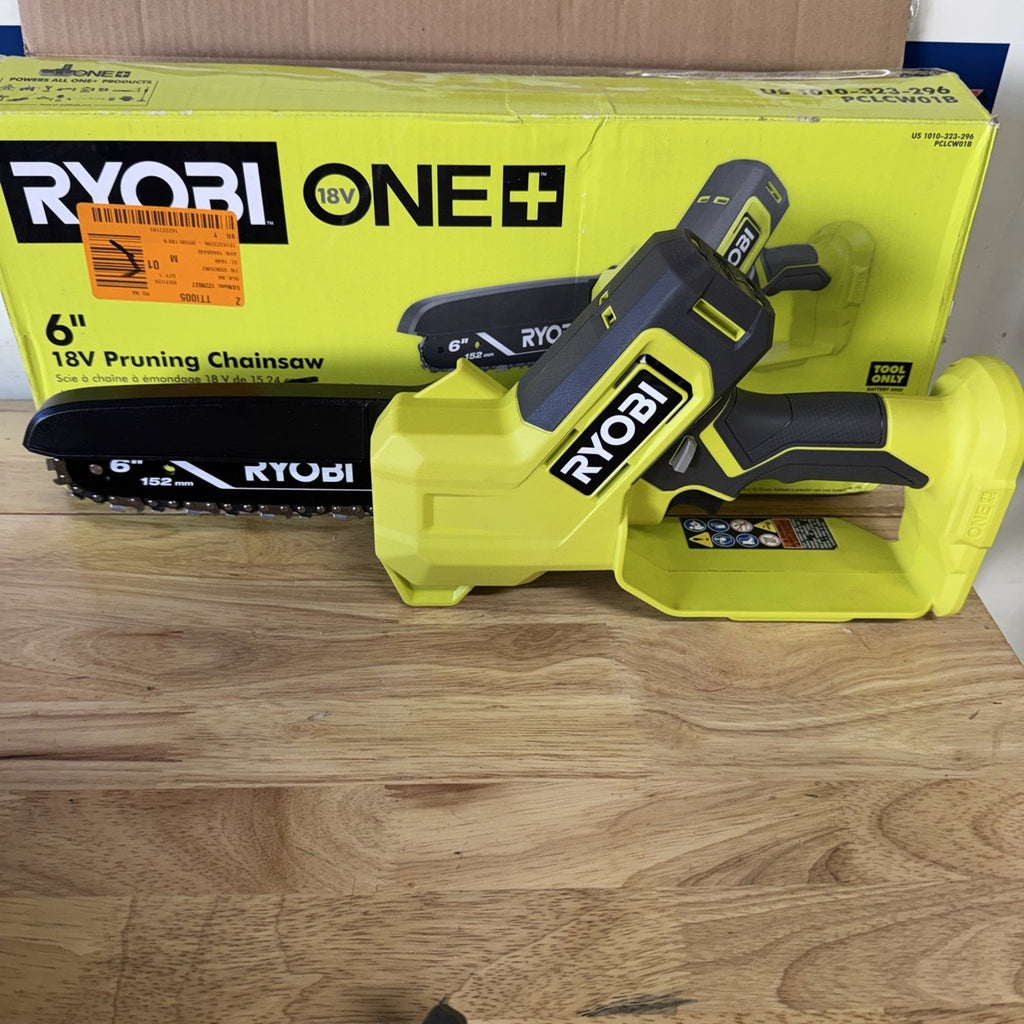 Ryobi PCLCW01B 18V ONE+ 6 in Pruning Chainsaw Tool Only Bar Cover Box