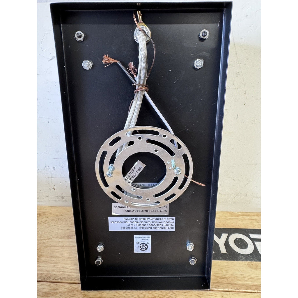 Progress Lighting P710072-031 Black 1-Light Wall Sconce Open Box