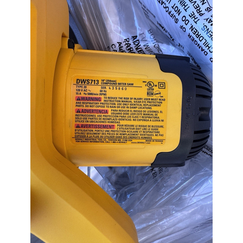 DEWALT DWS713 10 inch Compound Miter Saw Corded