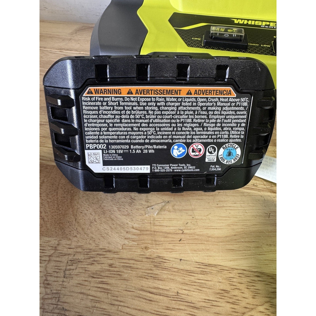 RYOBI ONE+ 18V Bucket Top Misting Fan Kit PCL851K Battery Charger OB
