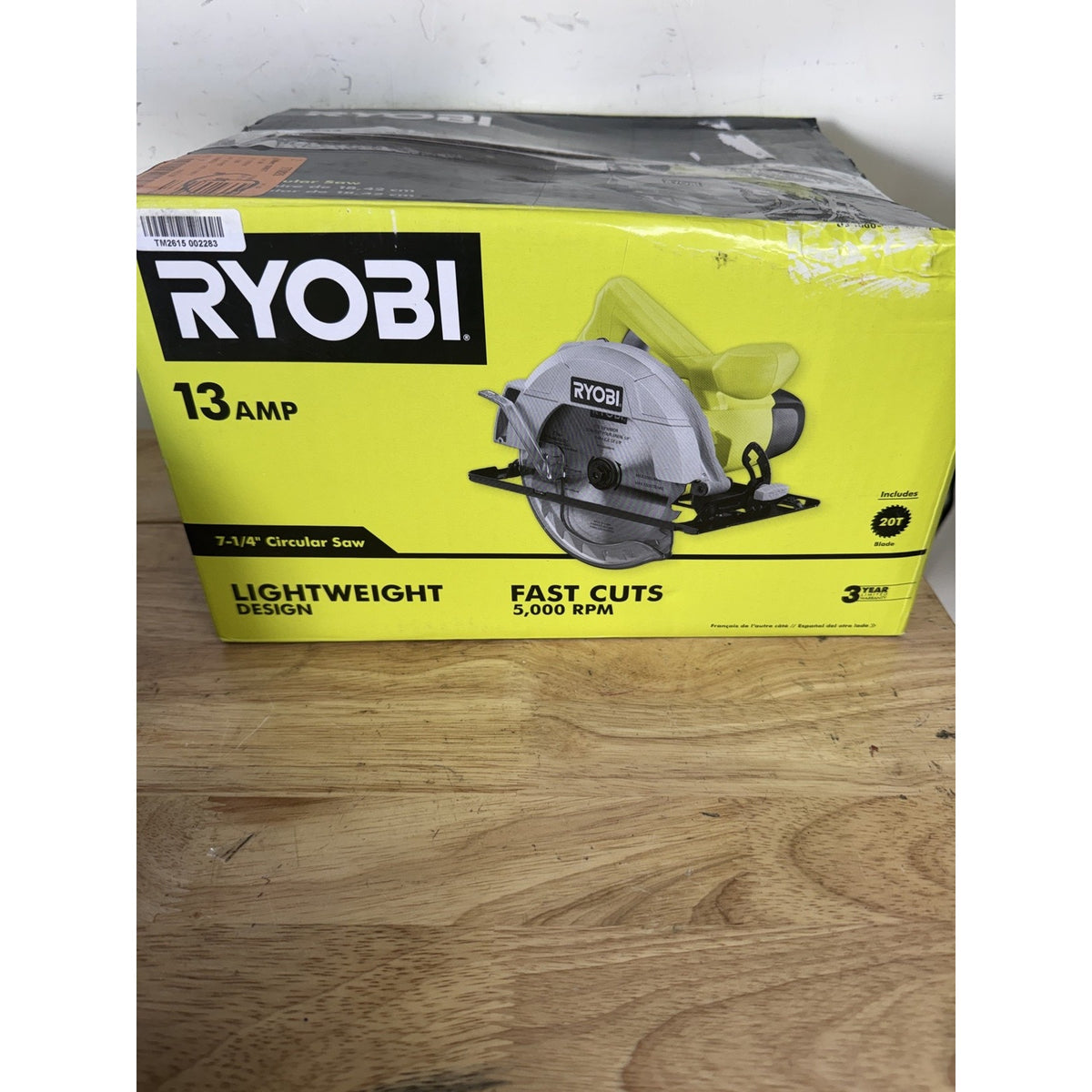 RYOBI 13 Amp 7-1/4" Circular Saw CSB125 Corded w/ 20T Blade - Used