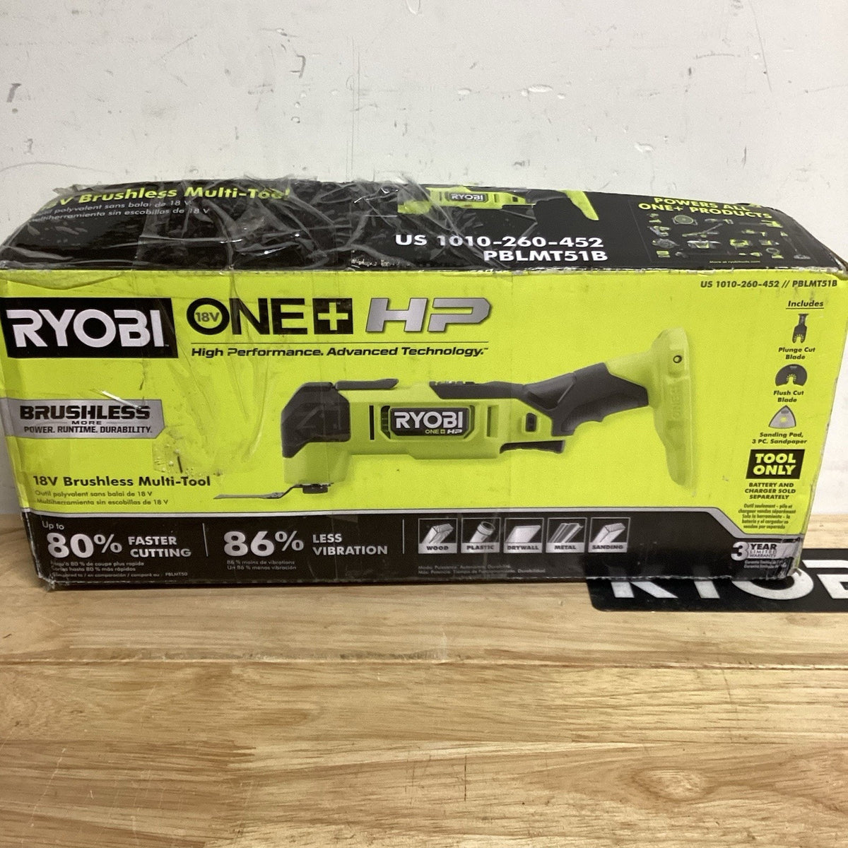 RYOBI ONE+ HP 18V Brushless Cordless Oscillating Multi-Tool (Tool Only) PBLMT51
