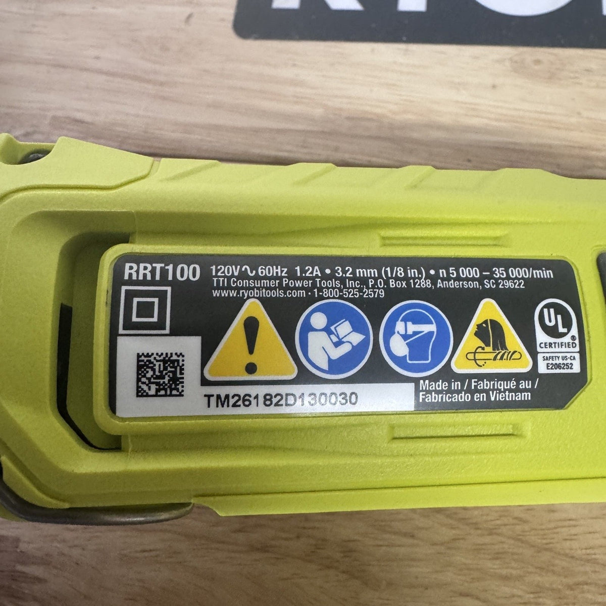 Ryobi RRT100 CORDED Rotary Tool Kit 1.2 Amp 15 Accessories Case Lightly Used