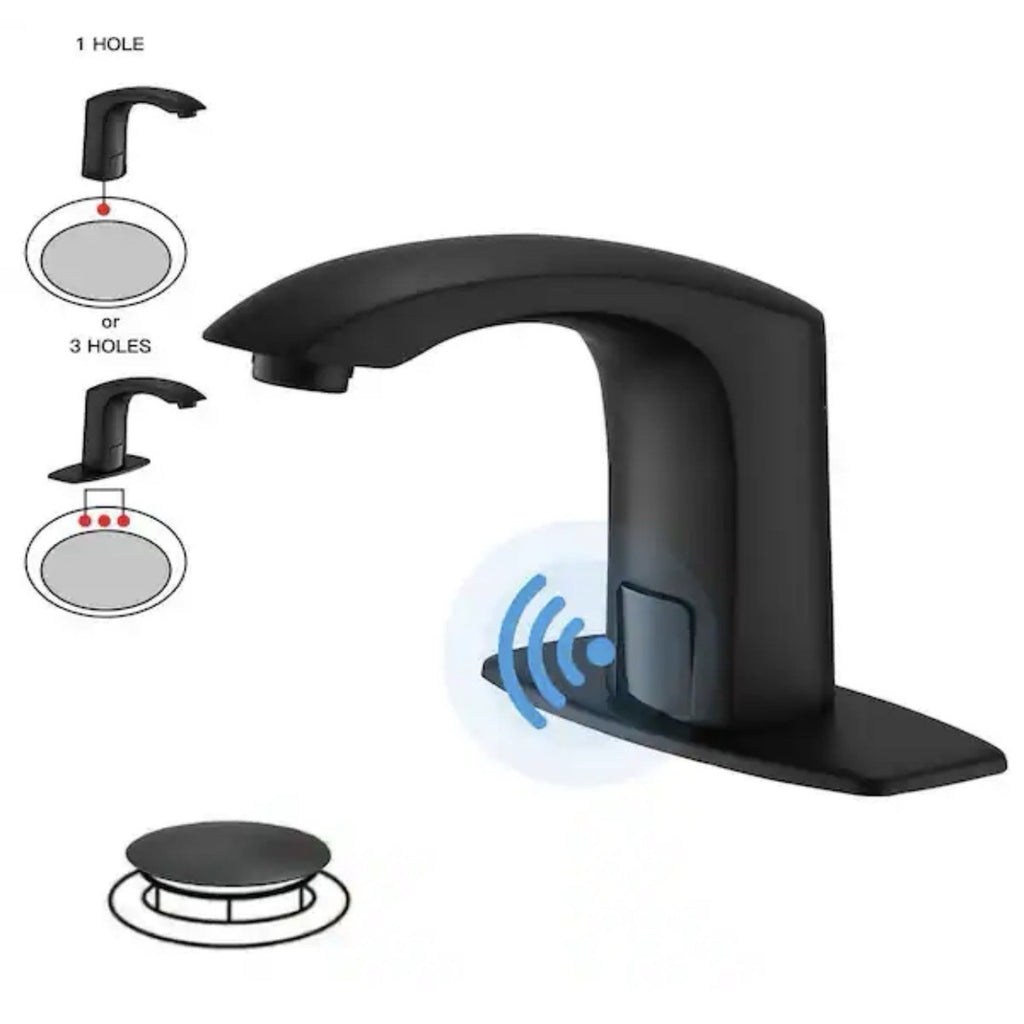 BWE A-918106-B Automatic Sensor Touchless Bathroom Sink Faucet Matte Black (2 available)